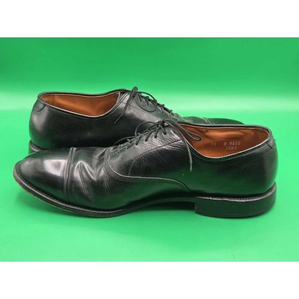 Allen Edmonds PARK AVENUE Cap Toe Black Leather Oxford Dress Shoes Mens Size 12D